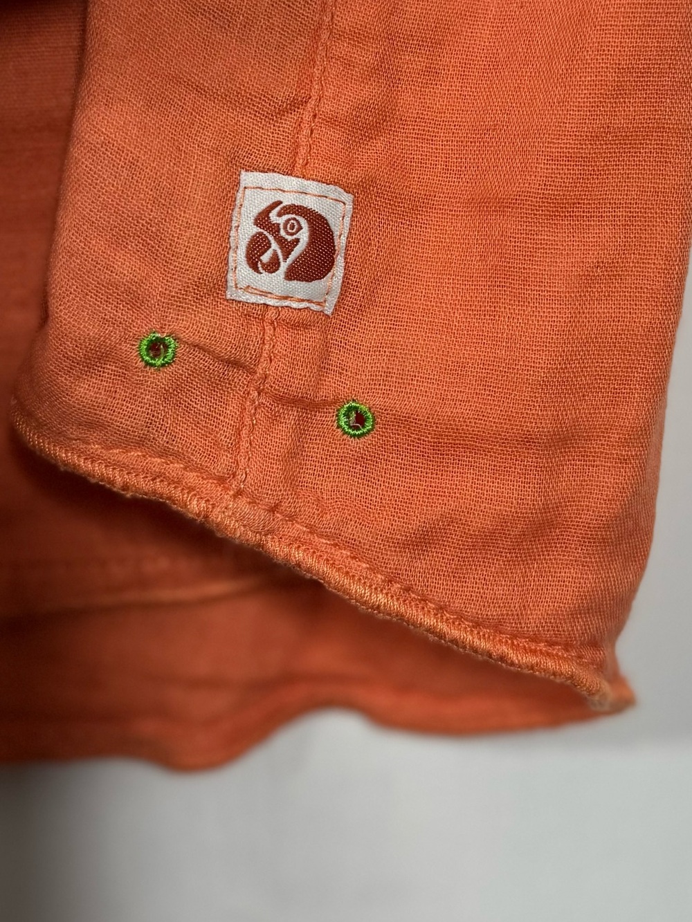Margaritaville Men's Short Sleeve Button-Up Shirt — Orange - Picture 7 of 15